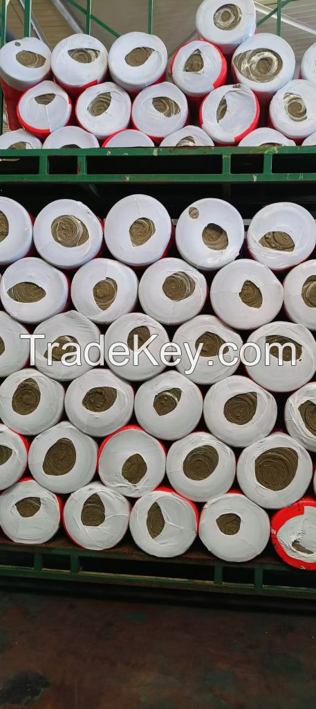 Sound Insulation Thermal 60kg/M3 80kg/M3 50mm 100mm Mineral Wool Rock Wool Insulation Blanket Felt Wire Mesh Roll