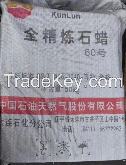 Supply Kunlun Brand Fully Refined Paraffin Wax52/54/56/58/60/62 /64 CAS 8002-74-0