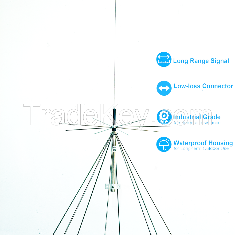 long range discone antenna 25-3000mhz outdoor wide band antenna stainless steel omni base station antenna 