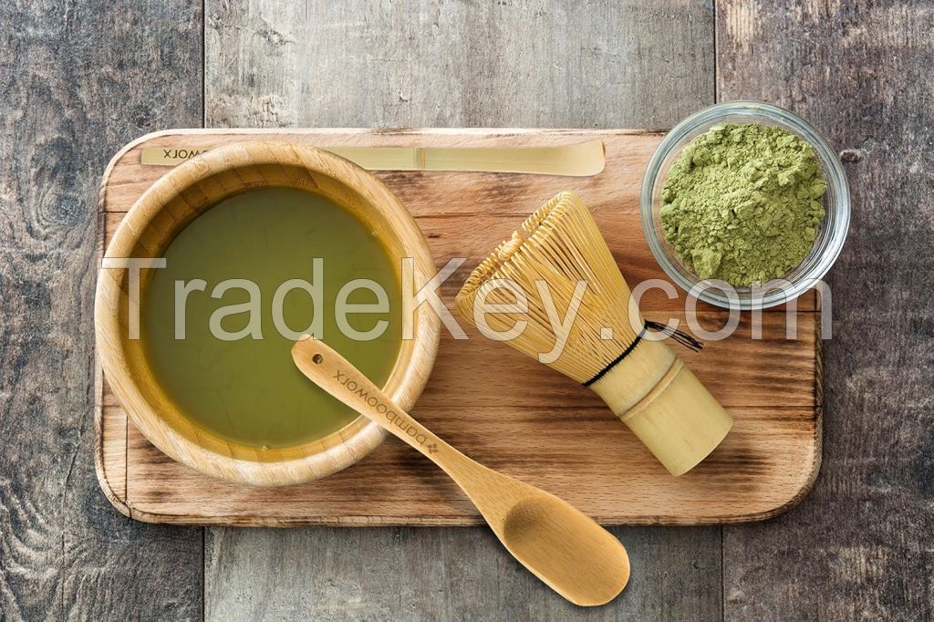 Wholesale Handmade Japanese Matcha Ceremonial Bowl Set Natural Bamboo Traditional Customize Matcha Tea Whisk Set