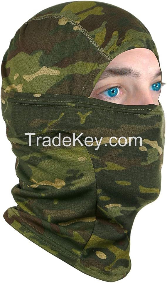 Custom Logo One Hole White Print Designer Balaclava Face Mask Women Man Camouflage Custom Balaclava