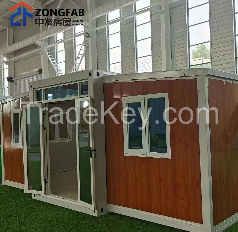 Two Wing prefabricated Folding Portable Butterfly Building Container House Homes;