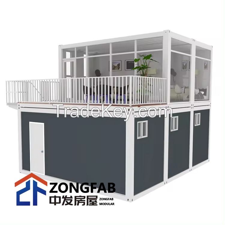 prefabricated Folding Portable Butterfly Building Container House Homes; 