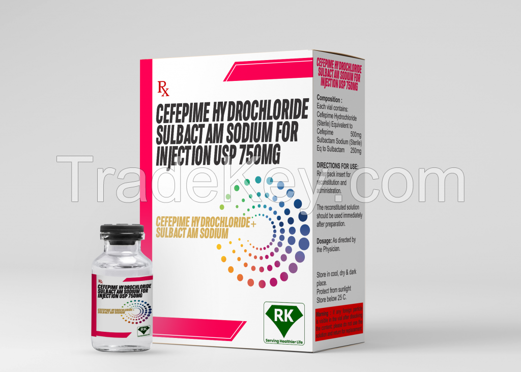 Cefepime Hydrochloride & Sulbactam Sodium For Injection USP 750mg