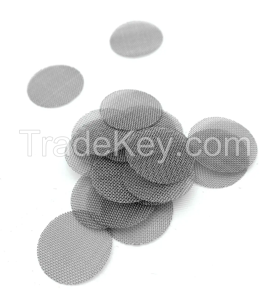 Stainless steel woven filter mesh disc shaped filter mesh for extruder machinery