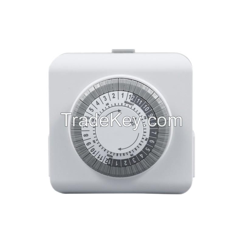 Indoor Timer Plug Mechanical 2 Plug 24 Hour Mini Light Timer 2 Pack for Power Sockets, Fish Tanks, Fans, LED Lights