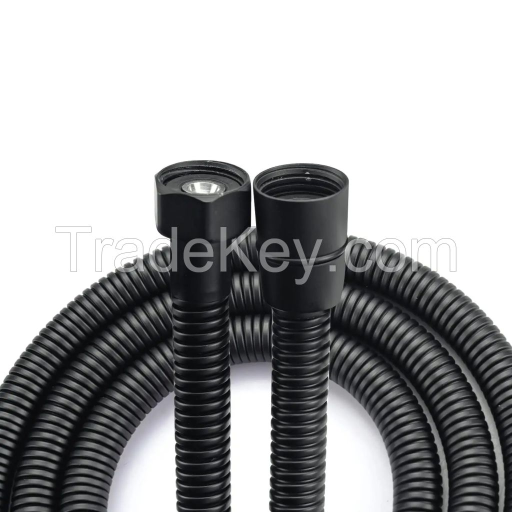 Black Shower hose Stainless Steel