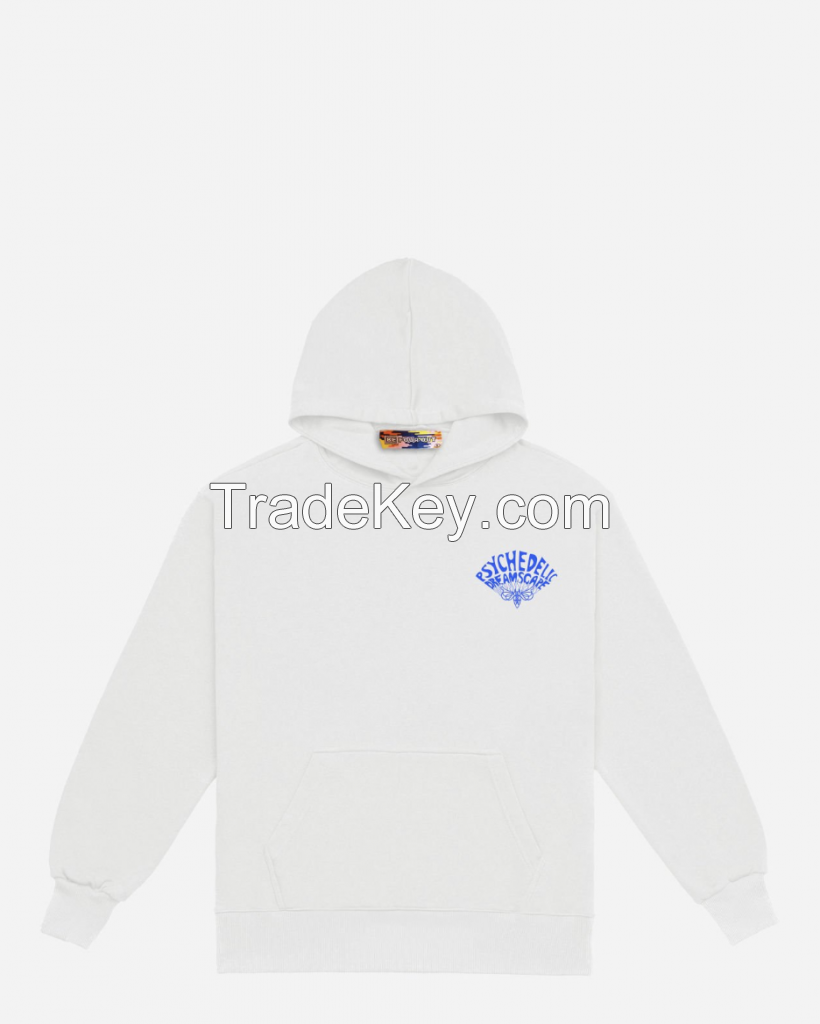 Emroidery White Unisex Hoodie