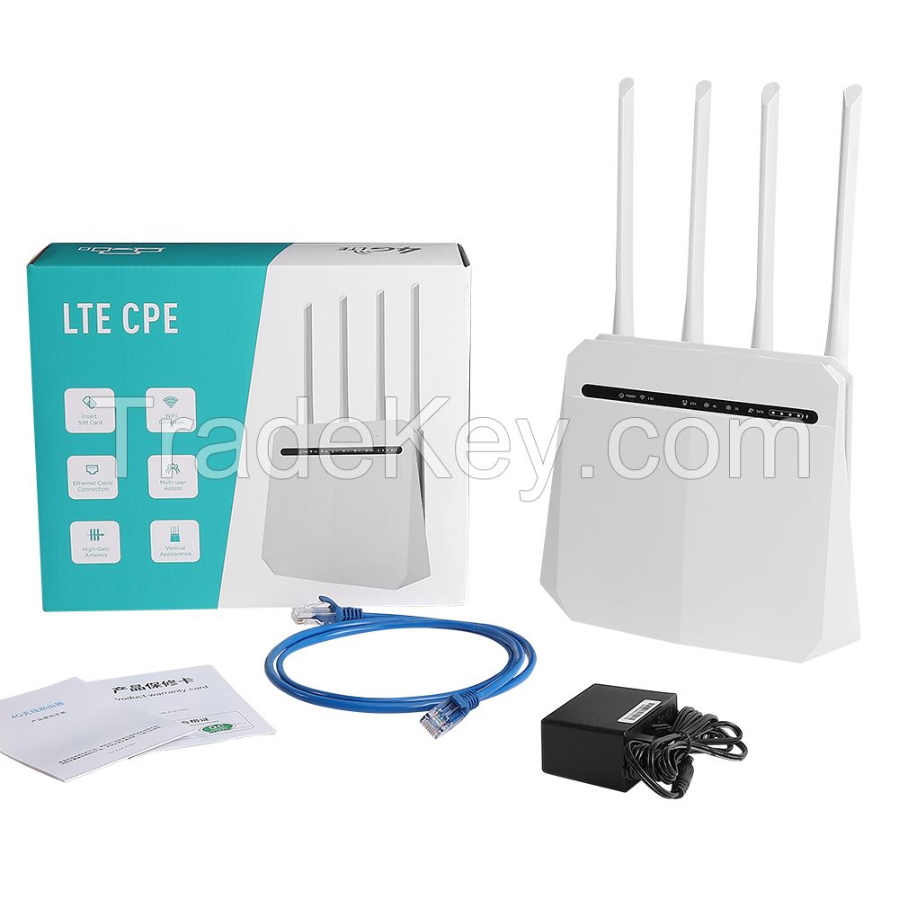 300mbps Cat 4 openWRT 4g wifi router with sim card slot