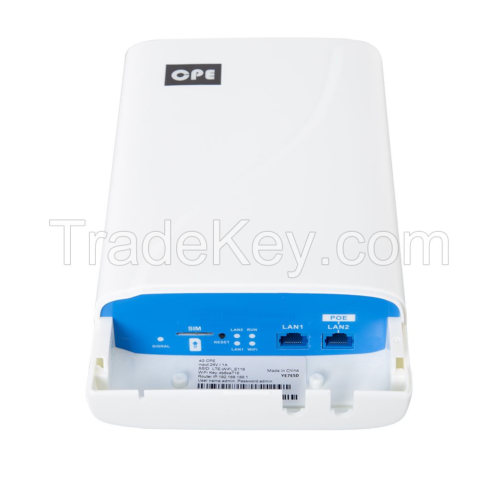 Carrier aggregation POE 24V/1A Cat 6 waterproof outdoor 4g router