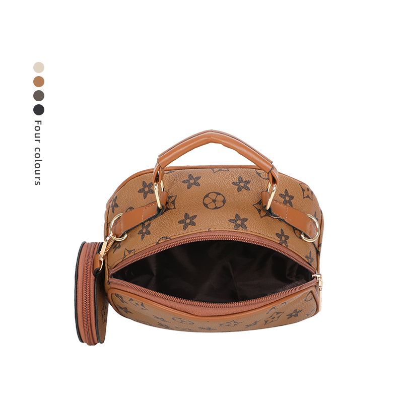 2024 New Popular Retro Bucket Bag Women's Versatile One Shoulder Crossbody Bag Small Handheld Square Bag