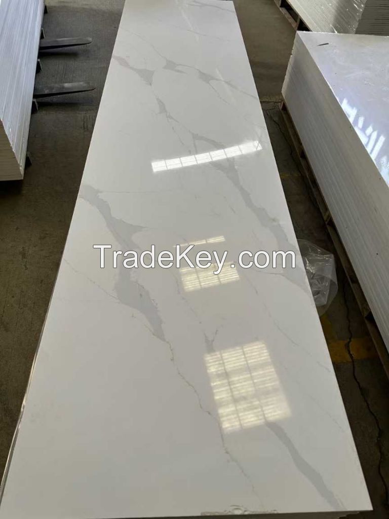 High Quality Calacatta Style Quartz Slab | Quartz Slab Asian Factory