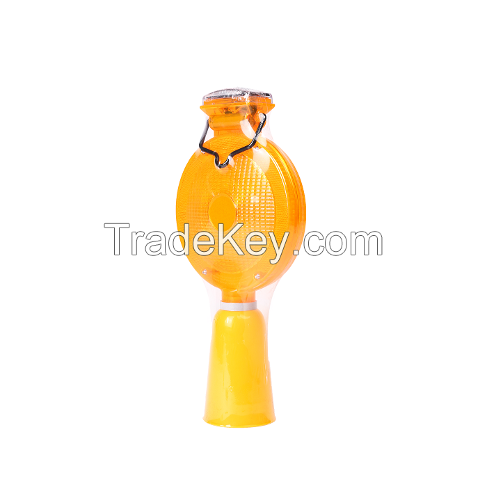 Solar Traffic Light Red Amber Traffic Cone Lighting Safety Barricade Warning