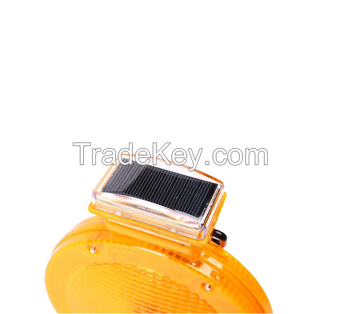 Solar Traffic Light Red Amber Traffic Cone Lighting Safety Barricade Warning