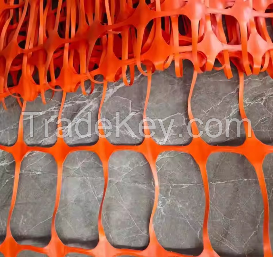 50-100GSM Orange Safety Fence Tensile Plastic Mesh For Construction Barrier Warning Fence Netting