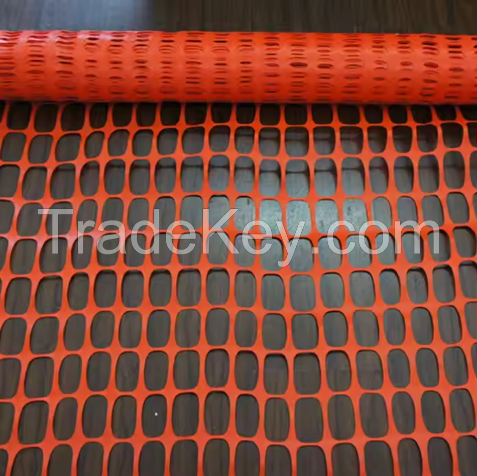 50-100GSM Orange Safety Fence Tensile Plastic Mesh For Construction Barrier Warning Fence Netting