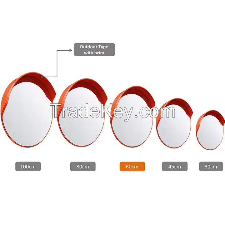 30/45/60/80/100/120 cm Road Mirror For Traffic Safety Blind Spot Outdoor Traffic Convex Mirror