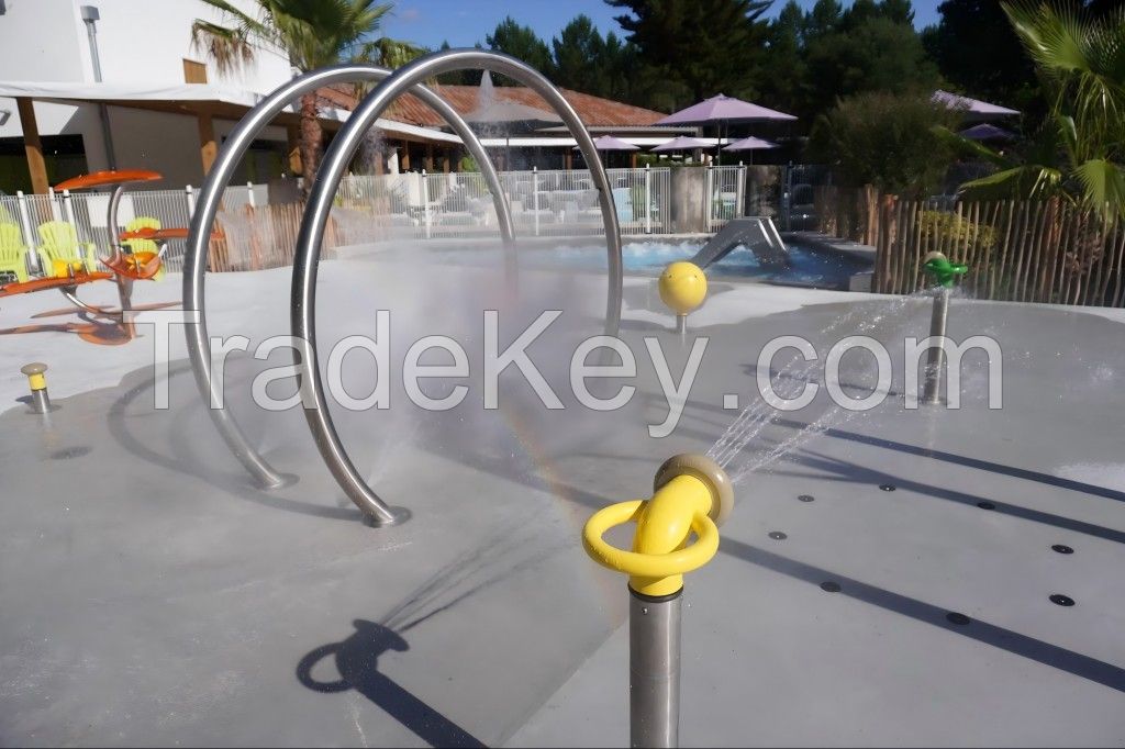 aquatic play equipment playground with splash pad