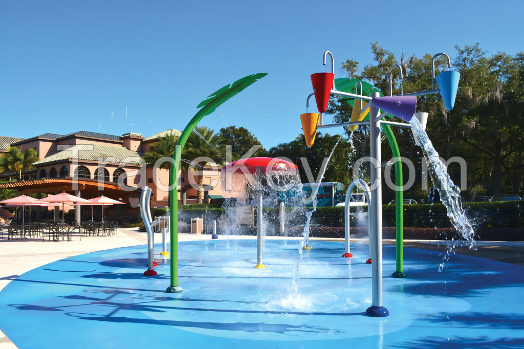 splash aqua park playground and splash park feature