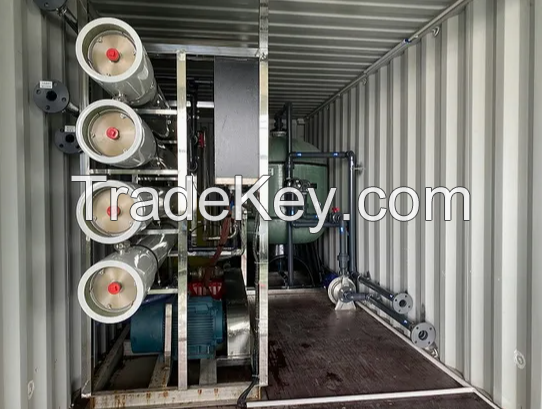 Solar Powered Mobile Containerized Swro Well Sea Water Seawater Desalination System Price Industrial RO Reverse Osmosis Mineral Drinking Water Treatment Plant