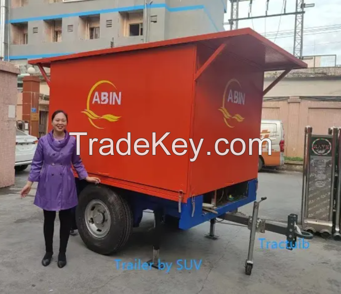 Solar power diesel generator tow truck water treatment Trailer car water treatment mobile water treatment trailer