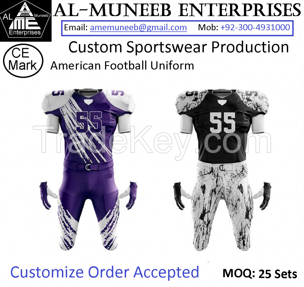 Custom American Football Sports Team Uniform