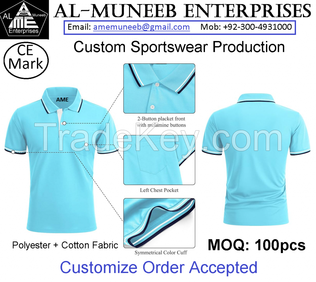 Custom Cotton Polo Style T-Shirt Half Sleeve and Full Sleeve