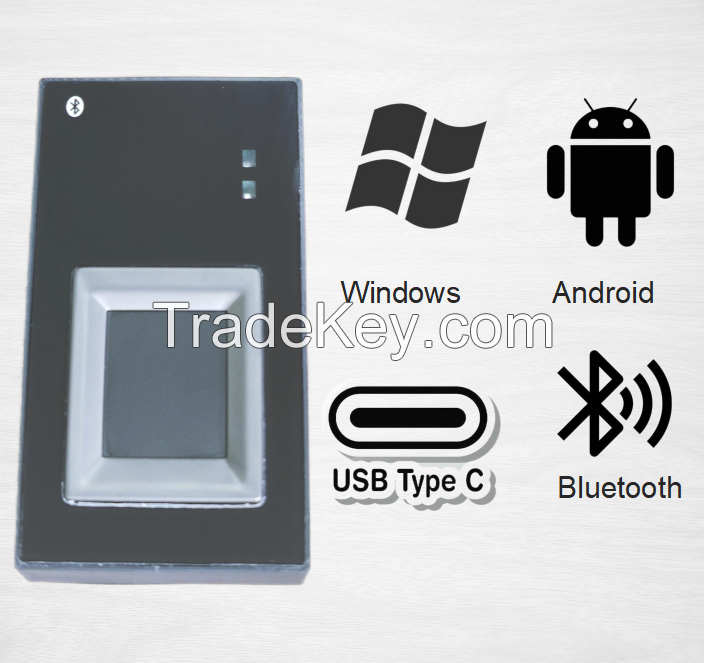 Rolling Largeing Fingerprint Capture Area Bluetooth Fingerprint Reader , Support Type-C, 10 Fingerprints Image Capture