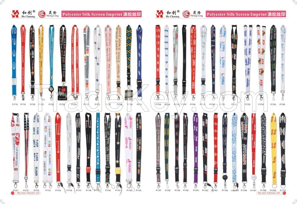 Custom Logo Dye Sublimation Polyester Keychain Lanyard Wholesale Neck Lanyard Strap