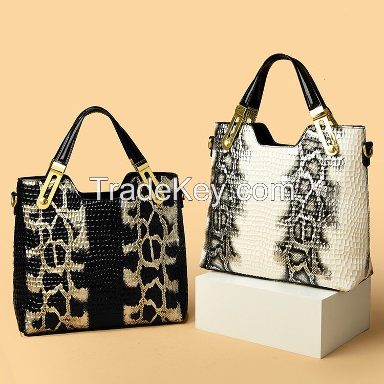 Crocodie patterns PU leather women handbags shoulder bags lady sac factory source tote bags supplier