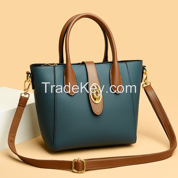 Colorful PU leather women handbags shoulder bags lady sac factory source small MOQ