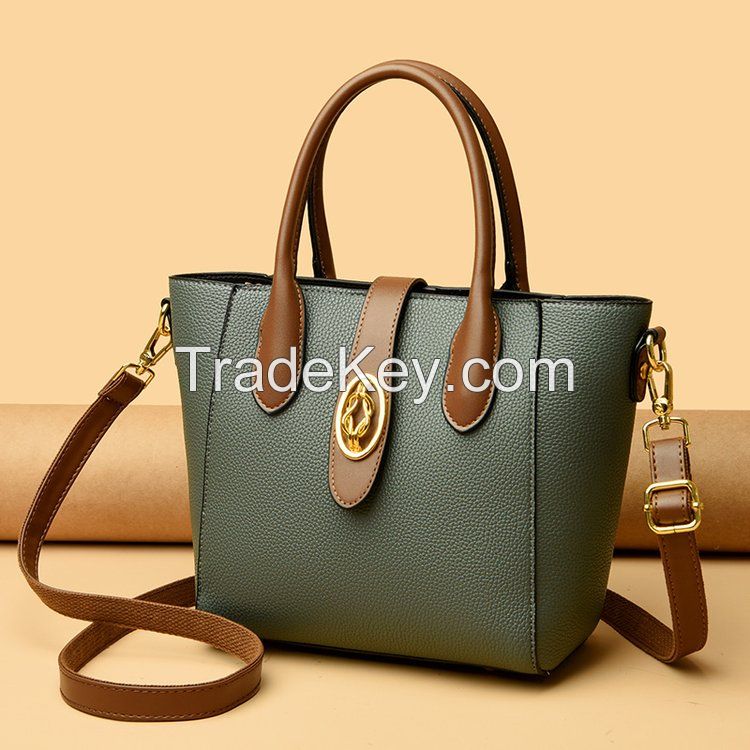 Colorful PU leather women handbags shoulder bags lady sac factory source small MOQ