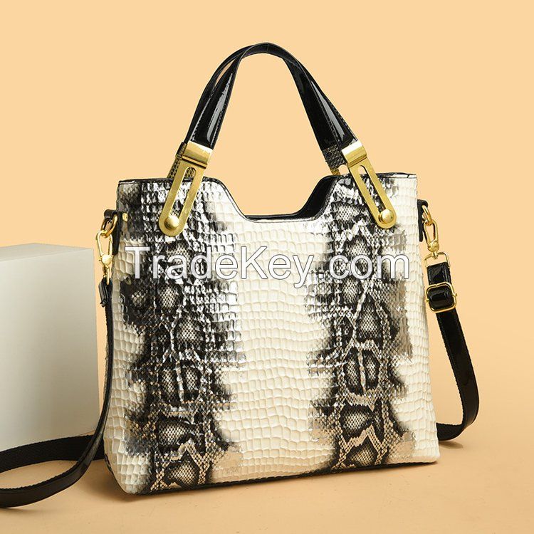 Crocodie patterns PU leather women handbags shoulder bags lady sac factory source tote bags supplier