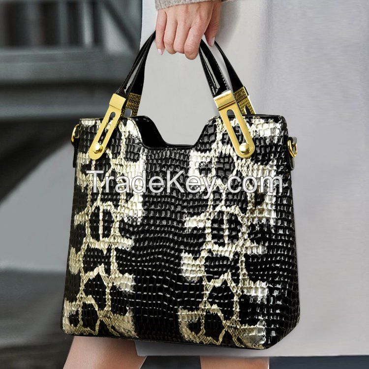 Crocodie patterns PU leather women handbags shoulder bags lady sac factory source tote bags supplier