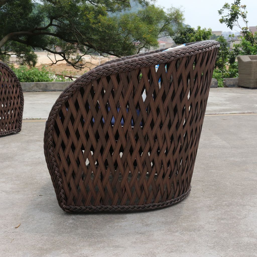 China Factory Customize Manufacture PE Rattan Patio Park Villa Hotel Project Garden Sofa Set Outdoor Furniture