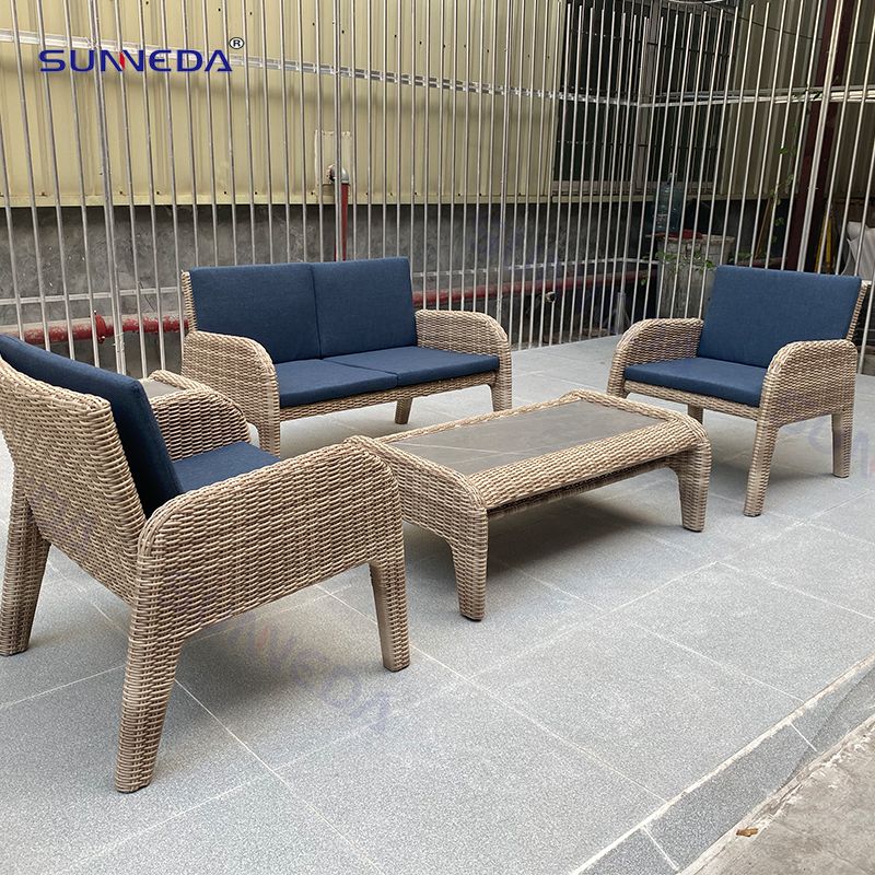 Outdoor Leisure Tables and Chairs Hotel Terrace Vine Chair Villa Garden Outdoor Restaurant Rope Woven Tables and Chairs