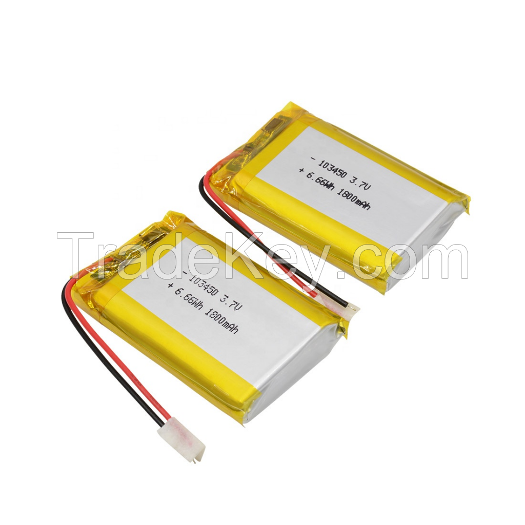 lipo battery 103450 2000mAh 3.7v lithium ion battery 