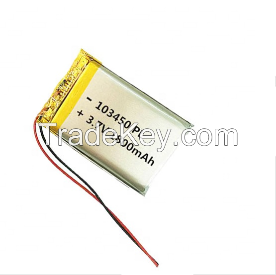 lipo battery 103450 2000mAh 3.7v lithium ion battery 