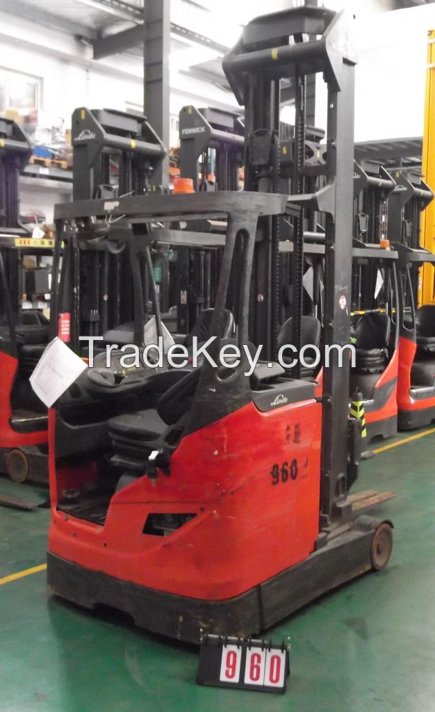 Used Forklift linde reach turck 1.4ton  960#R14-01 (1120) 3f8600mm, 2014