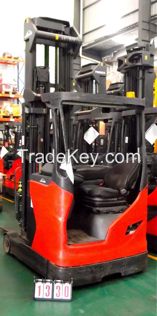 used forklift linde reach turck 1330#R14-01 (1120) 3f8096mm, 2016