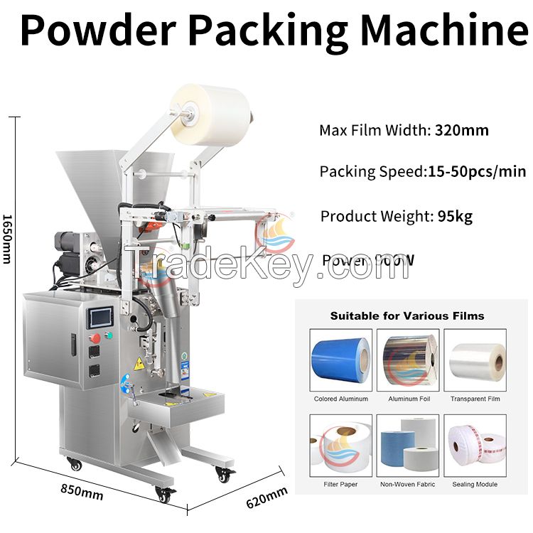 Automatic Auger Screw Powder Dosing Packing Machine Chilli Masala Powder Pouch Packaging Machine