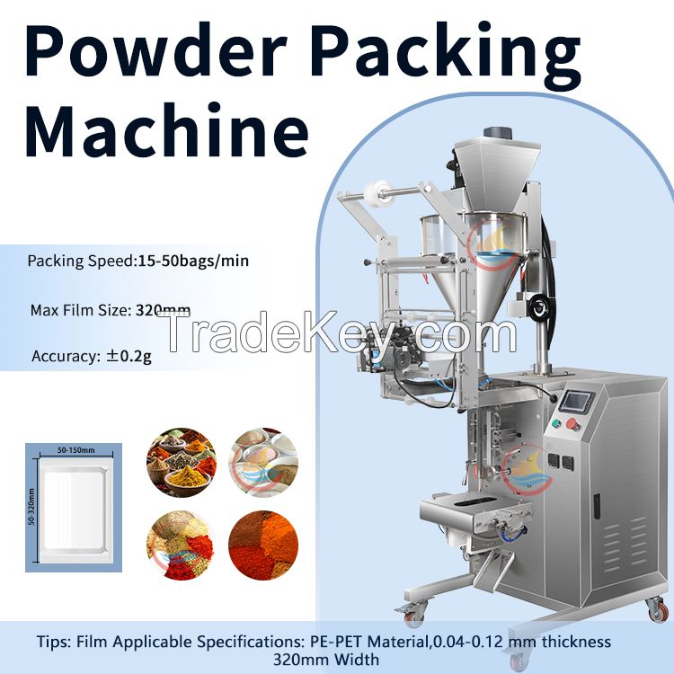 1-30g 10-50g 20-100g Powder Packiing Small Sachet Food Pouch Packaging Machine