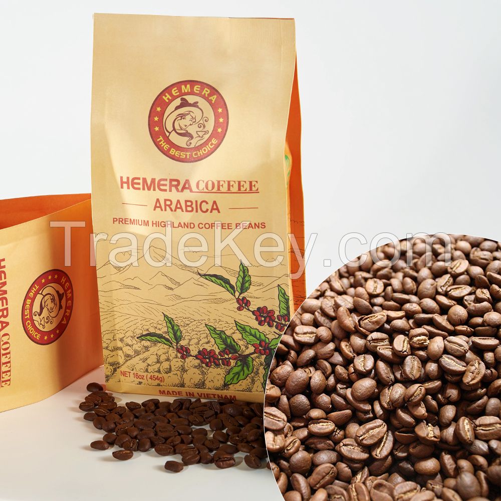 Hemera coffee roasted beans and powder