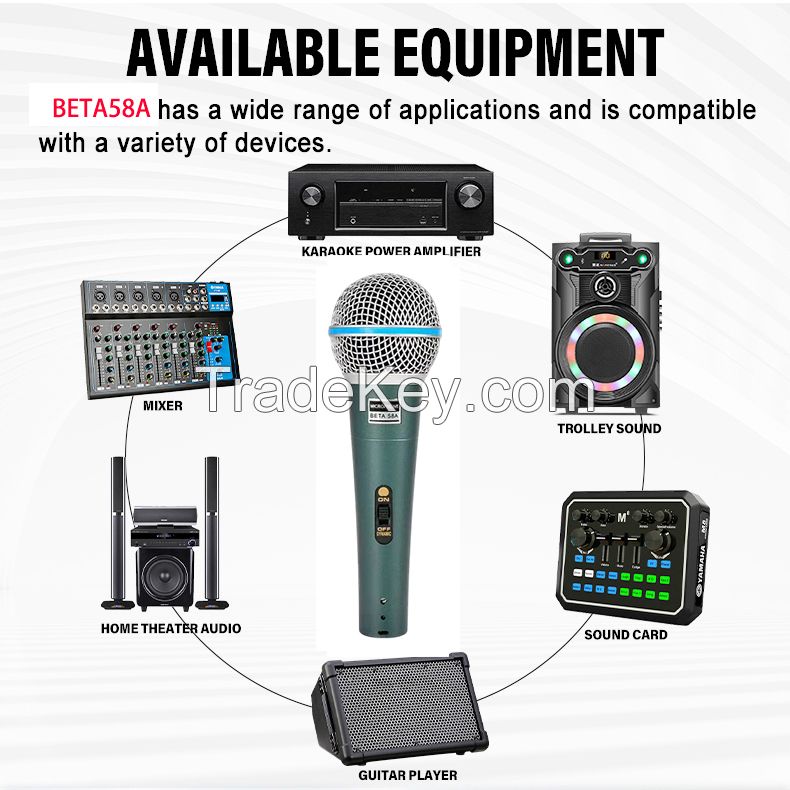 BETA58A Professional Dynamic Wired Microphone,for Karaoke