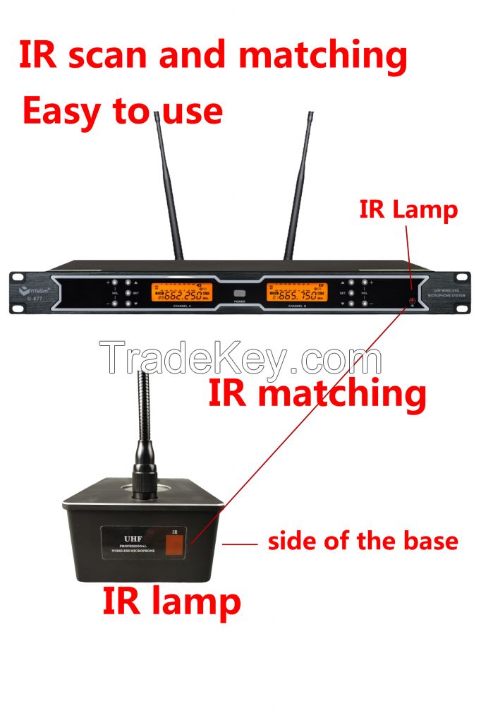 Yitesim U-877 UHF wireless Conference Microphone, for conference and speech