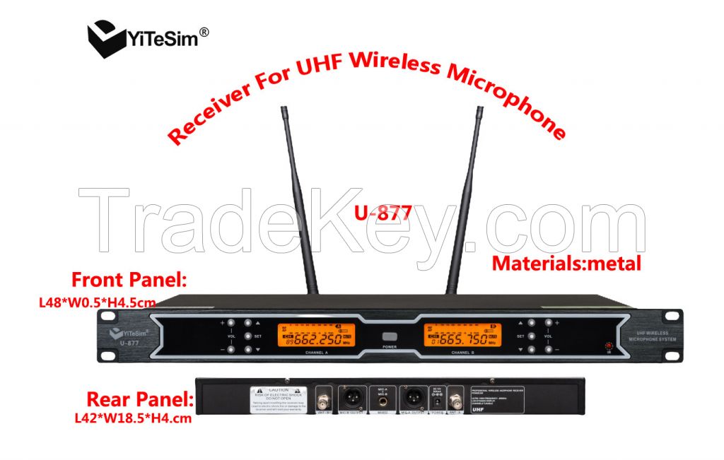 Yitesim U-877 UHF wireless Conference Microphone, for conference and speech