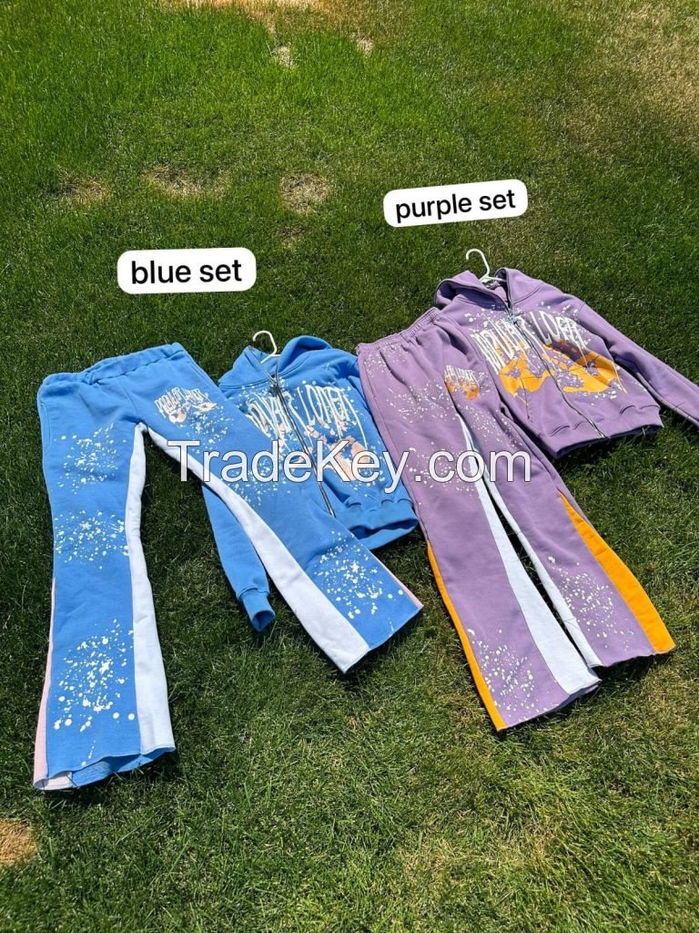 100%cotton Fleece Jogger set