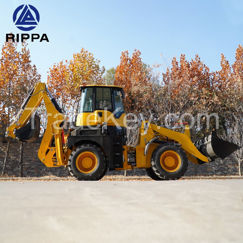 Rippa Backhoe Loader Engineering Machinery Excavator And Loader Multifunctional Backhoe For Sale