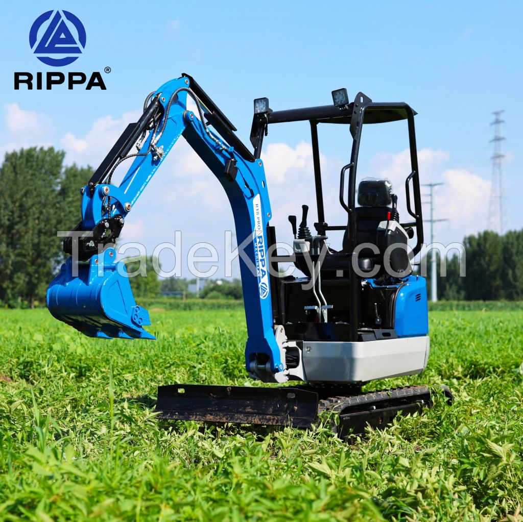 RIPPA Excavators Earth Moving Machinery Custom Mini Bagger Hydraulic Diesel Micro Digger For Sale