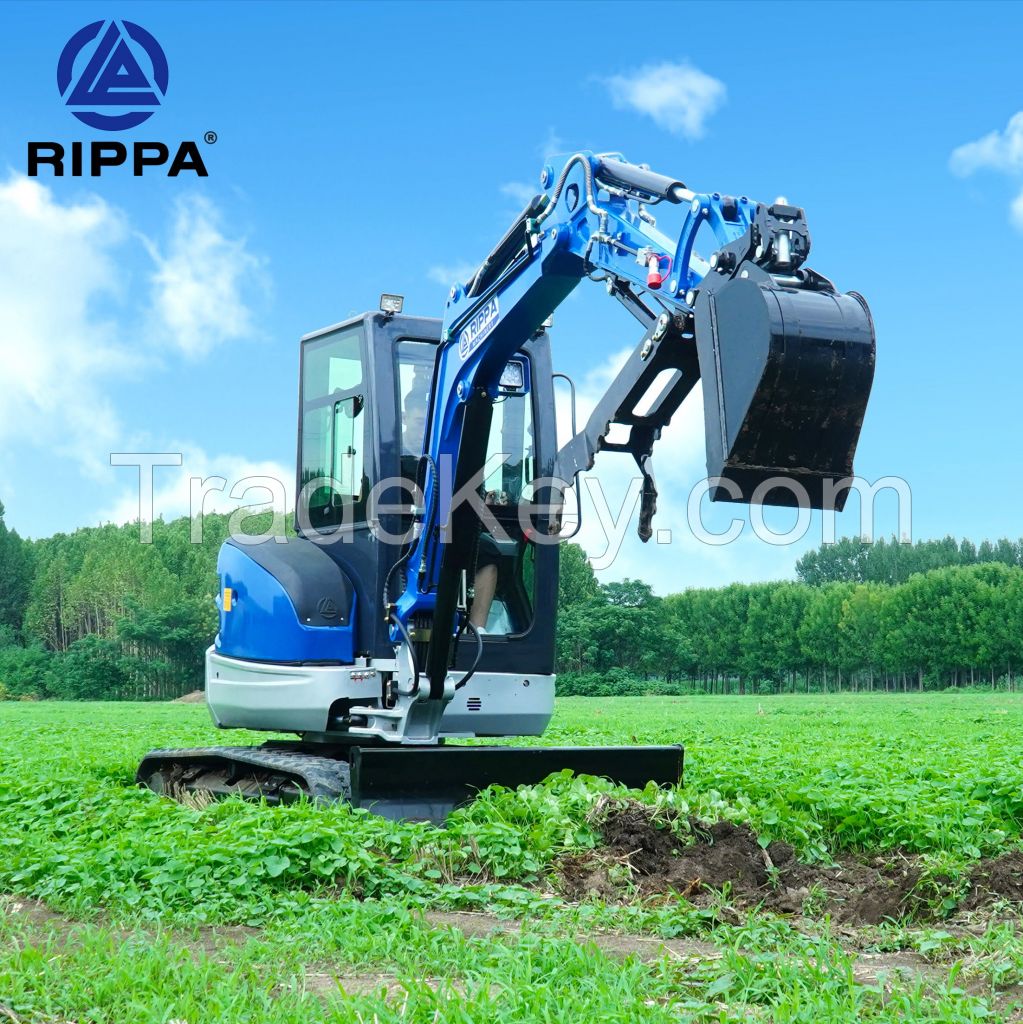 RIPPA Hydraulic Small Digger Earth-Moving Machinery Mini Excavator EPA Engine CE Approved Digging Machine